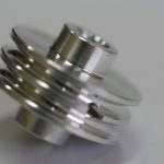 turning of aluminium parts, double pulley manufacturing